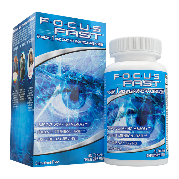Focus Fast supplement, 40 tablets per bottle