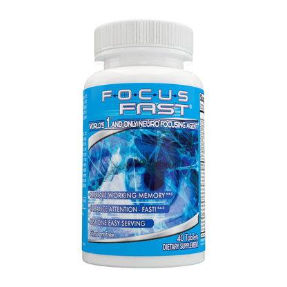 Focus Fast 40-tablet bottle on a white background